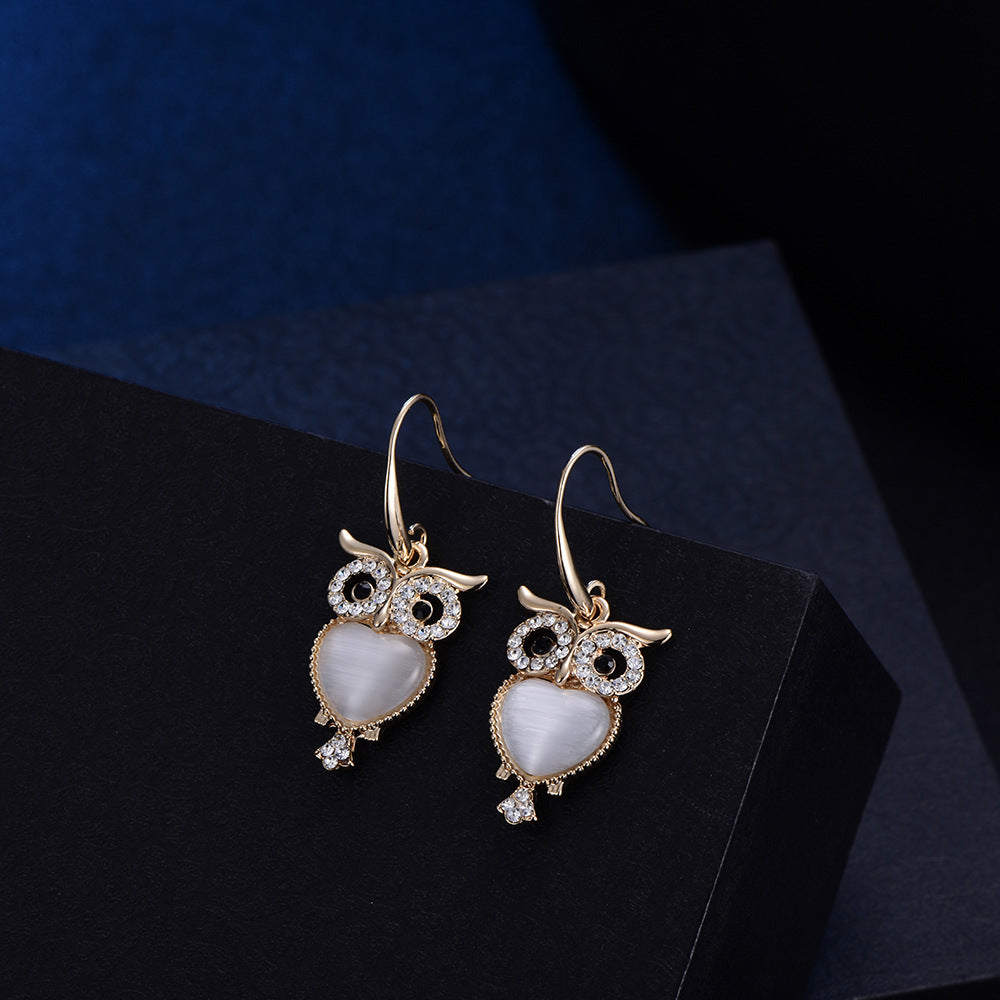 Ornament owl earrings