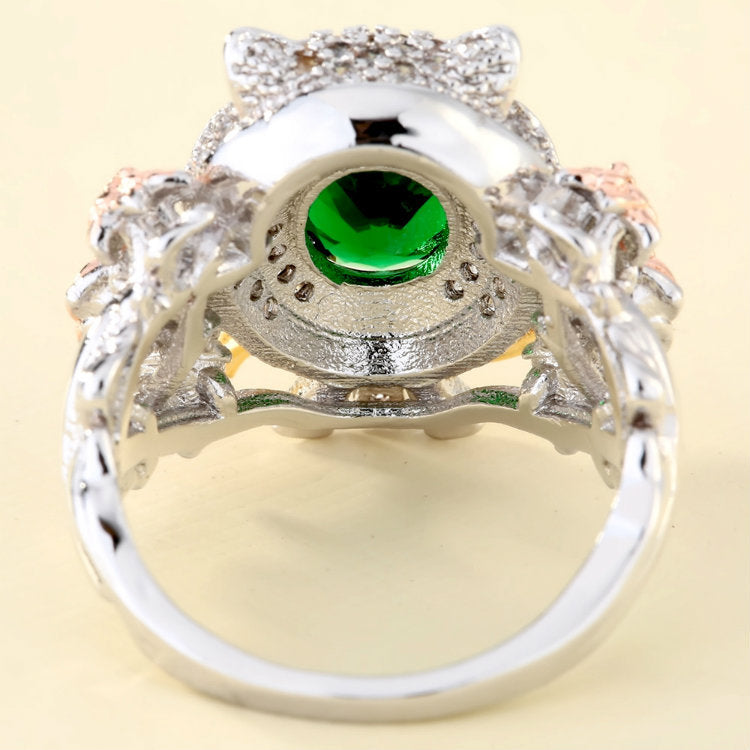 Zircon Owl Ring