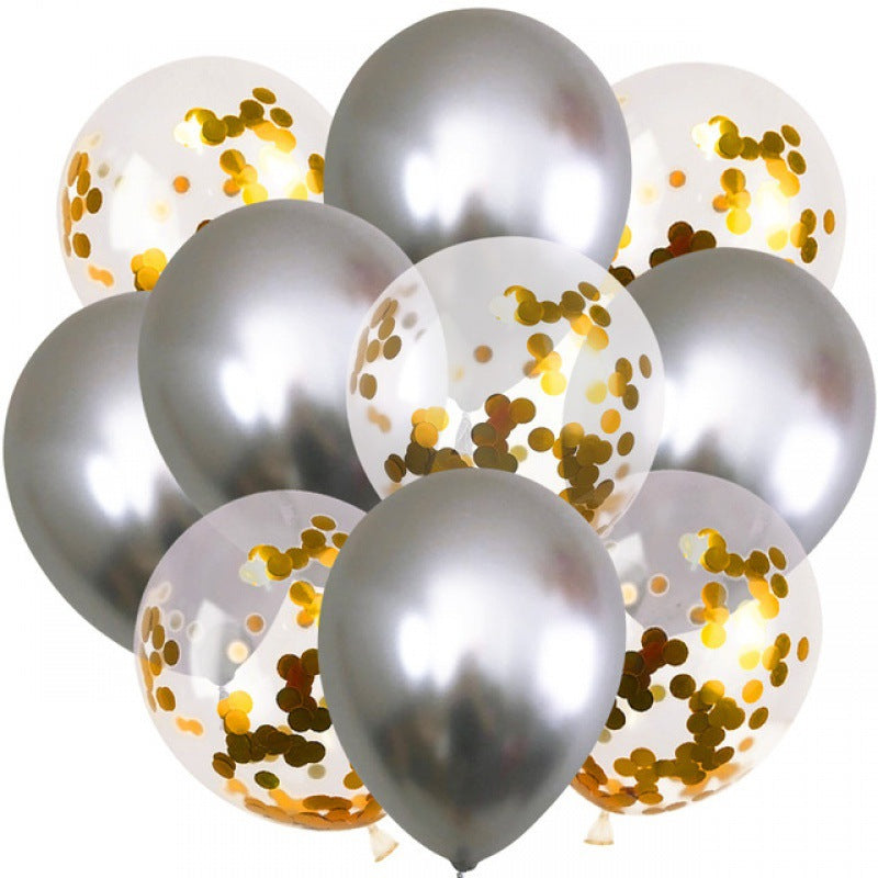 20 10Pcs 12inch Metallic Balloons Gold Confetti Balloons Chr