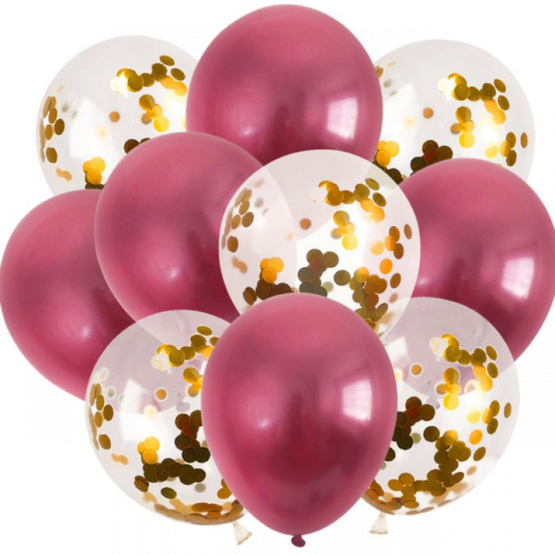 20 10Pcs 12inch Metallic Balloons Gold Confetti Balloons Chr