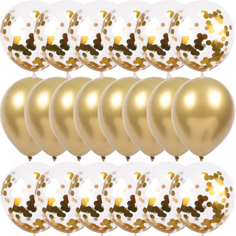 20 10Pcs 12inch Metallic Balloons Gold Confetti Balloons Chr