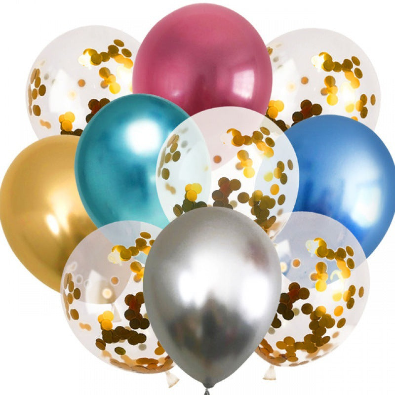 20 10Pcs 12inch Metallic Balloons Gold Confetti Balloons Chr