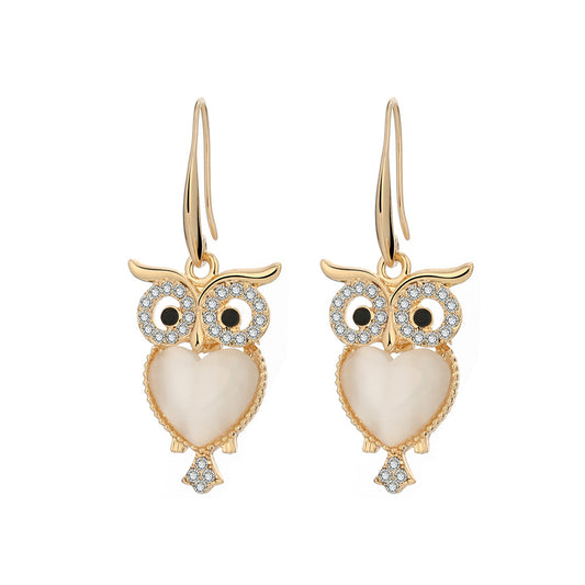 Ornament owl earrings