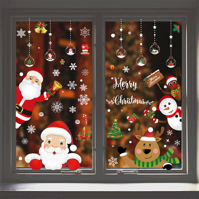 Christmas Static Window Sticker Beautify Snowflake Wall Decals