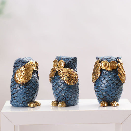 Owl resin ornaments