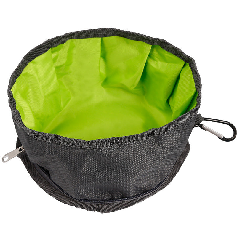 Portable Folding Outdoor Waterproof Oxford Cloth Easy To Clean Dog Bowl