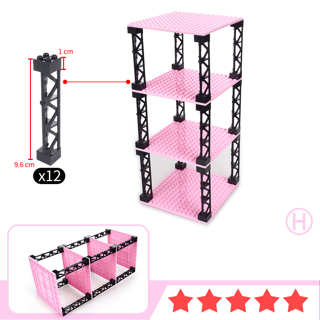 Building Blocks Are Used To Assemble The Mannequin Display Rack