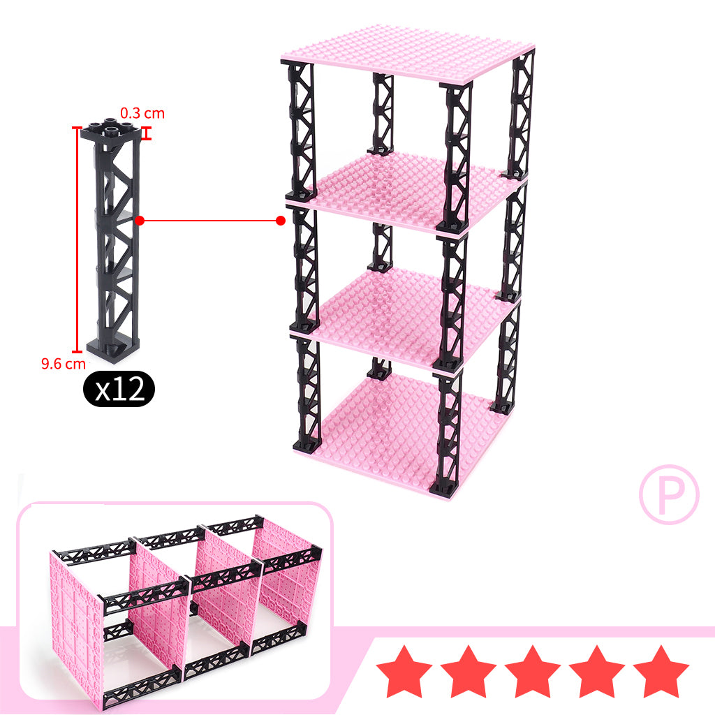 Building Blocks Are Used To Assemble The Mannequin Display Rack