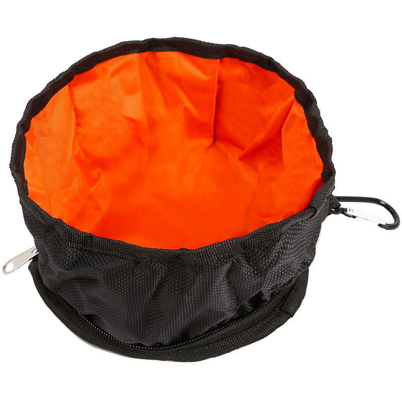 Portable Folding Outdoor Waterproof Oxford Cloth Easy To Clean Dog Bowl