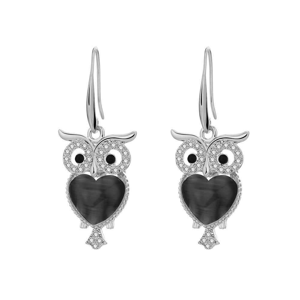 Ornament owl earrings