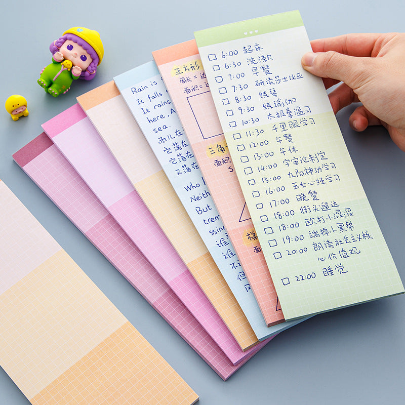 Gradient Colored Long Note Pad