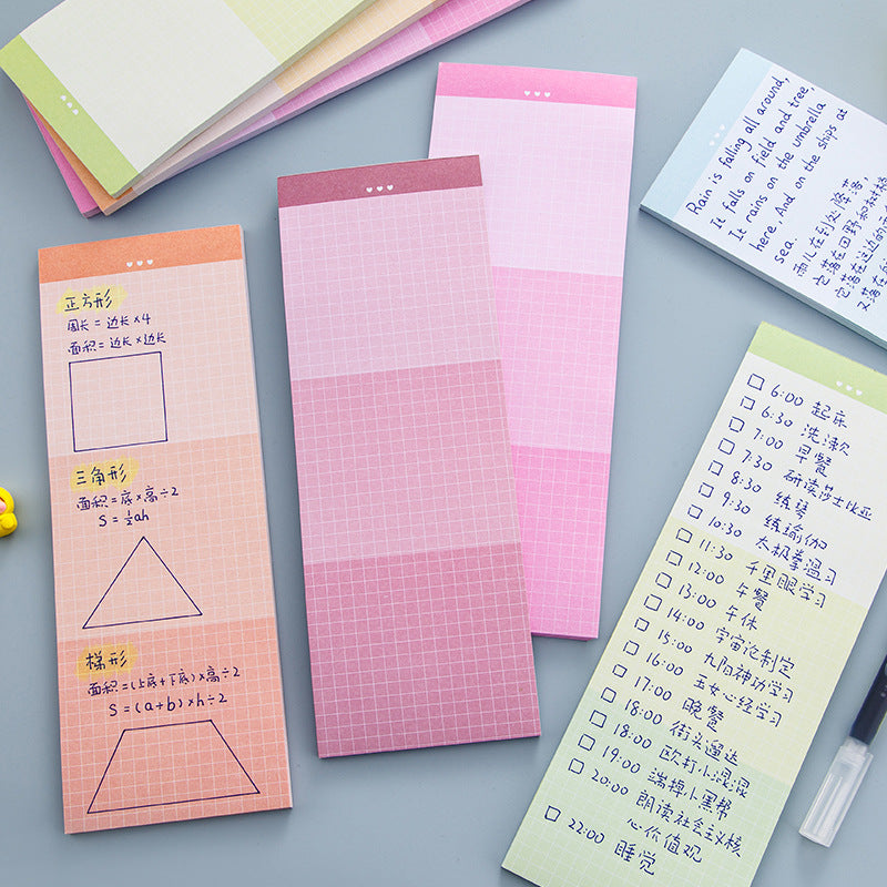 Gradient Colored Long Note Pad