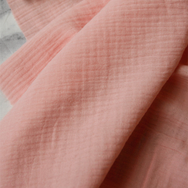 Pure Color Crepe Double Layer Cotton Fabric