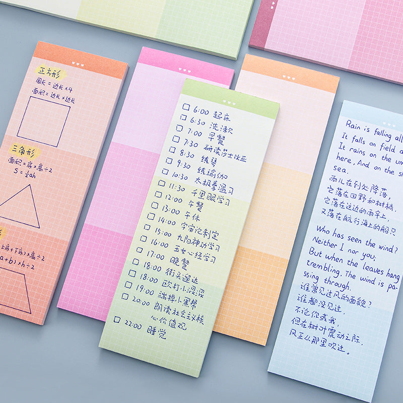 Gradient Colored Long Note Pad